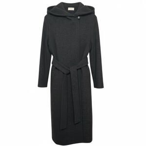 The Row Riona Oversized Knit Coat size XS Anthracite Grey Virgin Wool + Cashmere